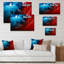 Encre bleue et rouge, impression sur toile flottante-706151918-706151906