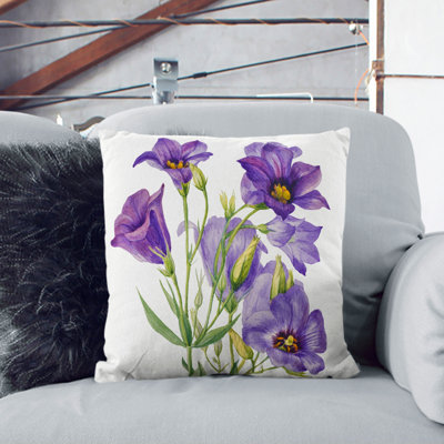 Eustoma Russelianum Square Throw Cushion