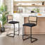 Tabouret de bar et de comptoir rembourré avec dossier en rotin Marlow-882574117-881468636-882574119