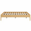 Base de lit plateforme contemporaine en bois avec lattes de bois et support en métal-815583971