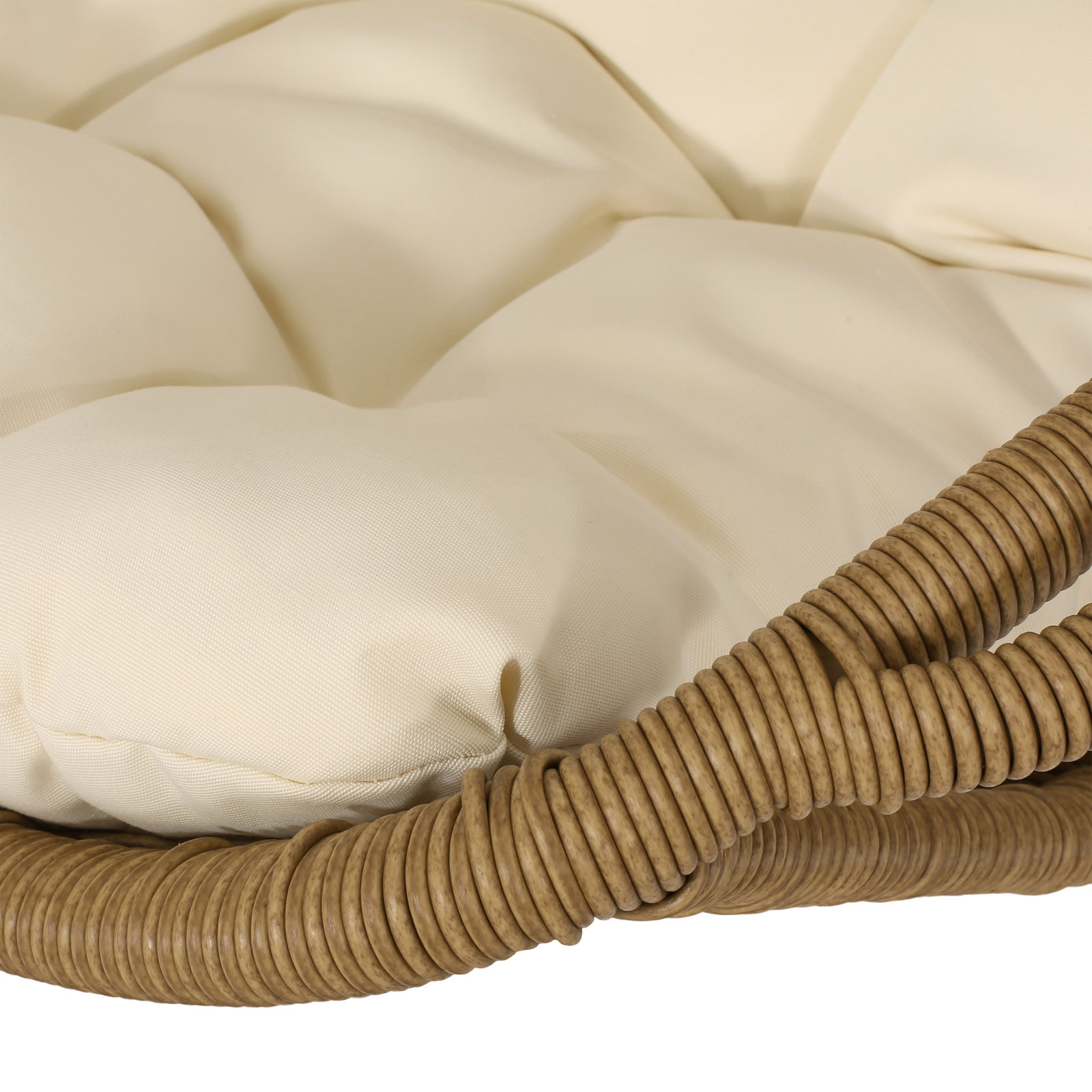 Fresno Rattan Outdoor Swing Chair, Beige