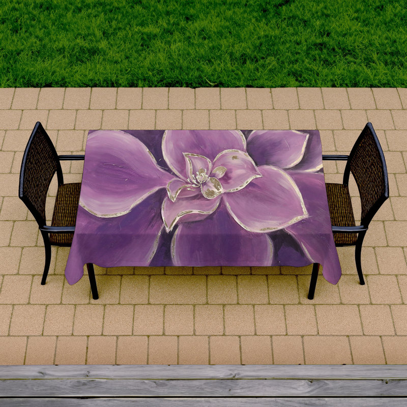 Botanical Purple Flower Tablecloth | Indoor/Outdoor Decor