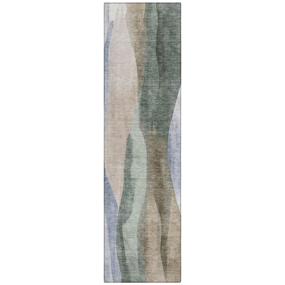 Machine Washable Indoor/Outdoor Xhevrie Beige Rug