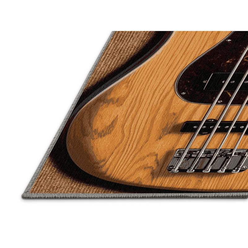  Tapis lavable pour guitare basse, Rectangulaire 8 pi x 10 pi