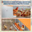 Boîte de nidification de poulet à 8 compartiments, boîte de ponte à œufs à fixation murale à deux niveaux avec évier escamotable et grandes évents, acier galvanisé, orange