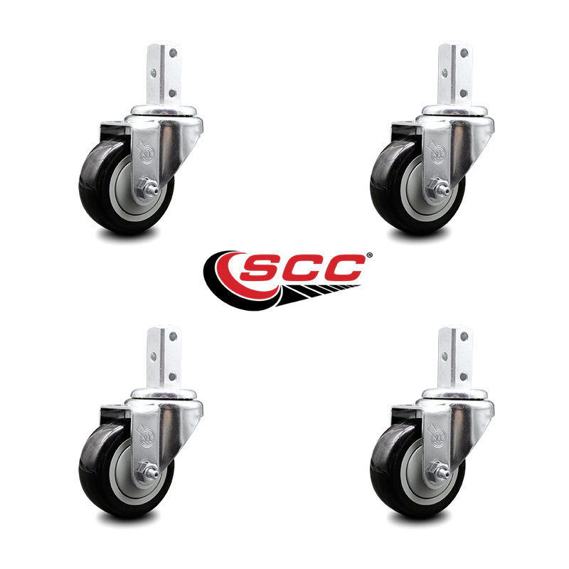 Polyurethane Casters, Black