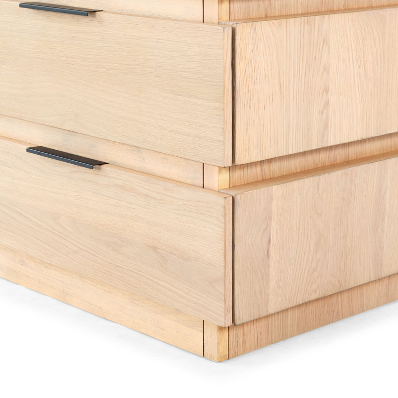 Titus 6 Drawer Stacked Dresser, Oak