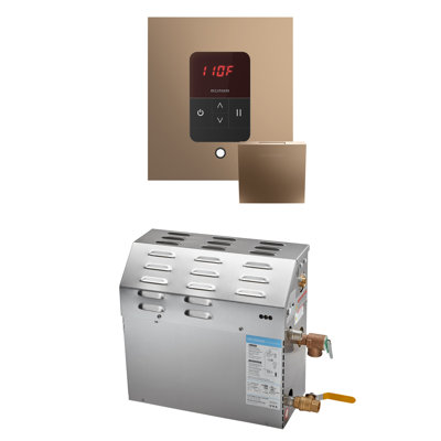 MS 10 kW (10000 W) Steam Shower Generator Package with square iTempo Control in Brilliant 
