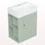 Meuble-lavabo de 20 po avec lavabo en céramique, porte à motif de losanges, poignées dorées et tablettes de rangement latérales - petit cabinet moderne avec barre à serviettes, fabrication en panneau de fibres à densité moyenne, assemblage requis-530163834