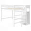 Lit mezzanine double avec garde-robe et escalier de rangement intégrés-1929039218