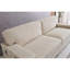 Canapé deux places élégant couleur crème, structure et revêtement en velours doux avec assise réglable couleur crème, appuie-tête confortables et coussins enveloppés de mousse