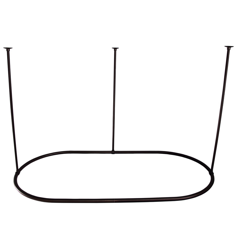 Tringle de rideau de douche 72 "L, Chrome poli