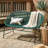 CONDESSA OUTDOOR PATIO WICKER LOVE SEAT, GREEN PE RATTAN & IRON FRAME, SET OF 1-129756865