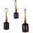 Cole And Grey Metal Cluster Indoor Outdoor Black Decorative Cow Bells With Jute Hanging Rope Set