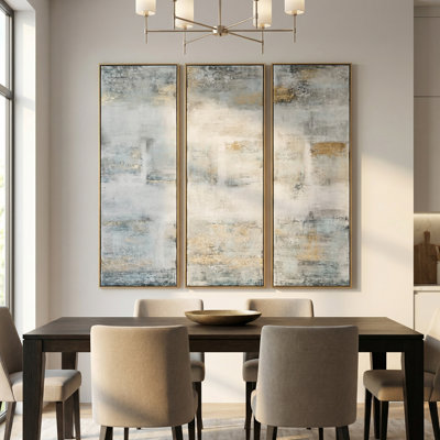 Avery 3-Piece Abstract Framed Canvas Painting
