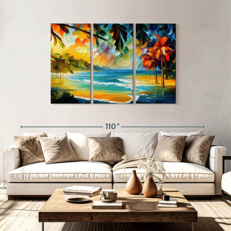 Plage tropicale Gillard II, H 48 po x l 74 po