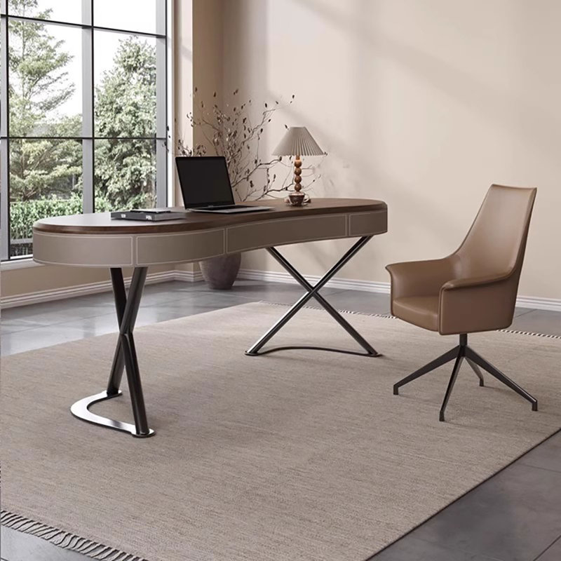Bureau italien en bois massif italien minimaliste, H 30,7 po x l 53,5 po x P 25,6 po