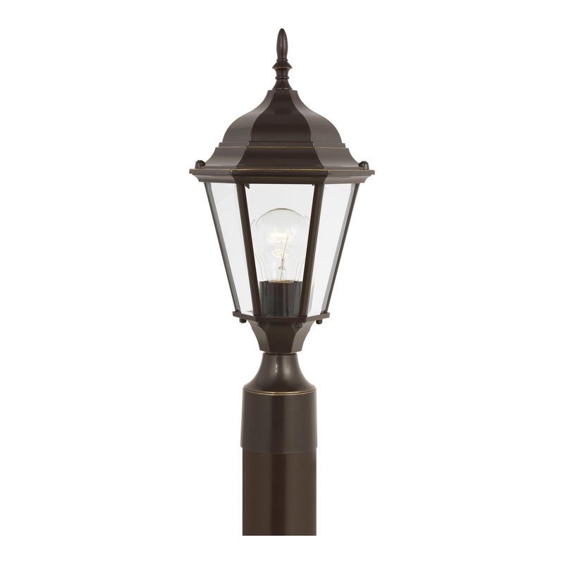 Lampadaire d'extérieur à une lumière Bakersville de Génération Éclairage , Bronze héritage / givré, Non, Bronze antique