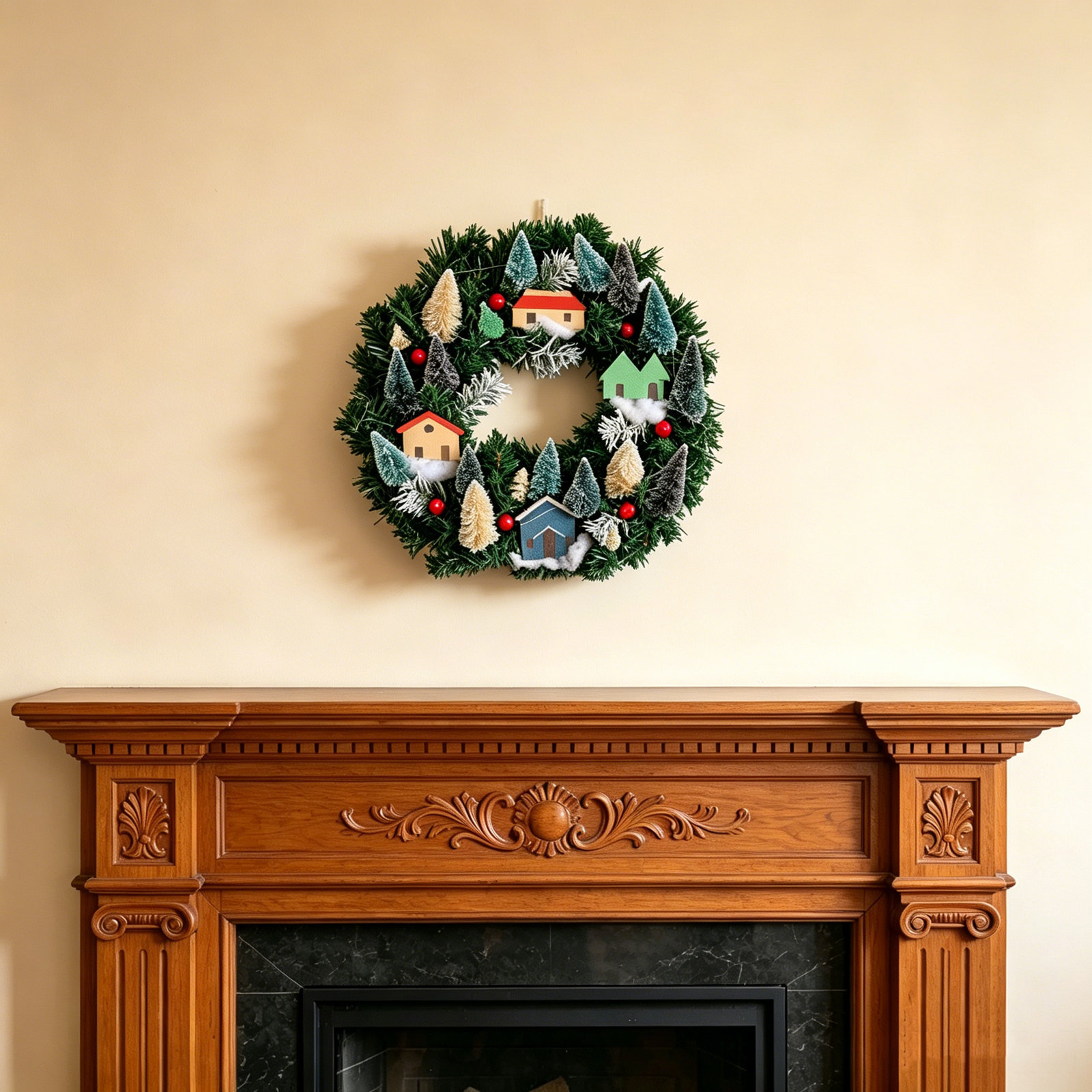 Faux Plastic 13.78'' Wreath
