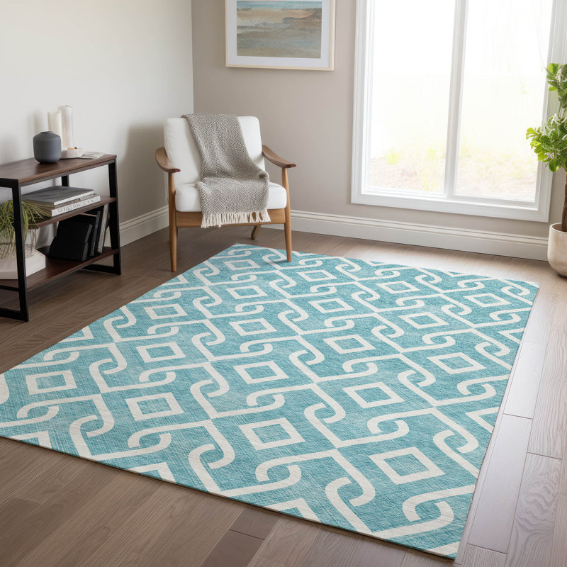 Tapis intérieur / extérieur Kaylani avec envers antidérapant, Rectangle 2 pi 6 po x 3 pi 10 po