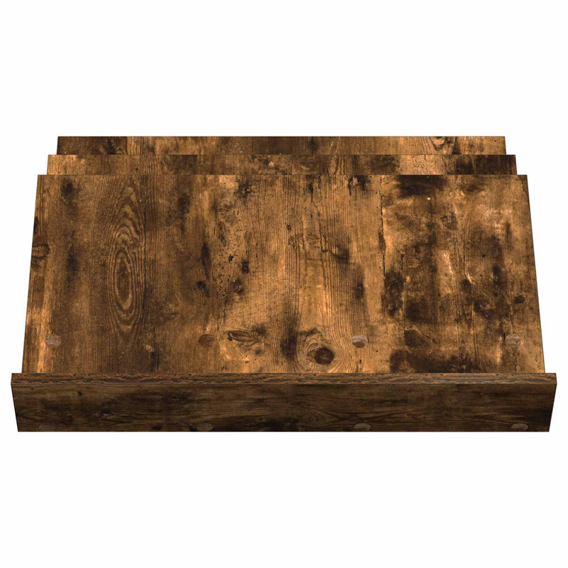 Wood Free Standing Magazine Rack, Dark Brown
