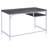 Weathered Grey And Chrome Rectangular Writing Desk