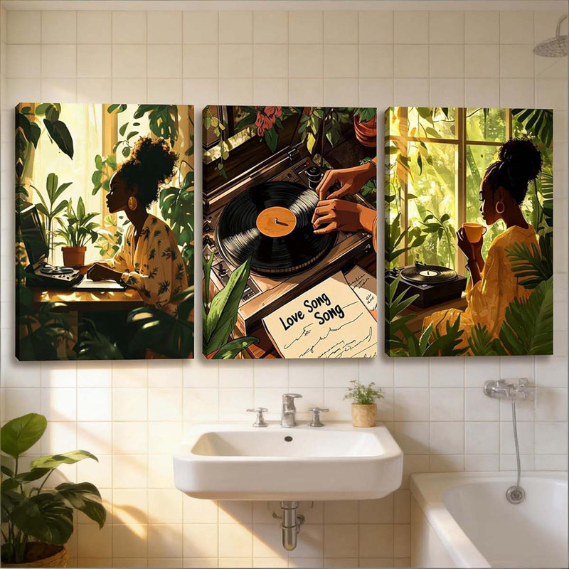 3 Piece Wrapped Canvas Print, 60 cm H x 120 cm W