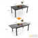 Alyah 6 - Person Metal Patio Dining Set with Extendable Rectangular Table