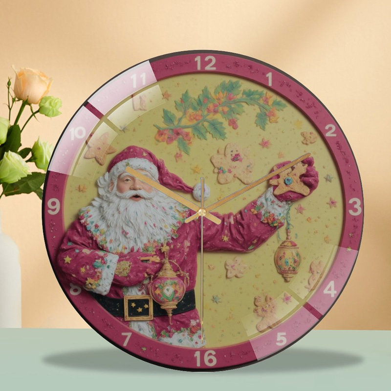 Horloge murale 12 po Père Noël