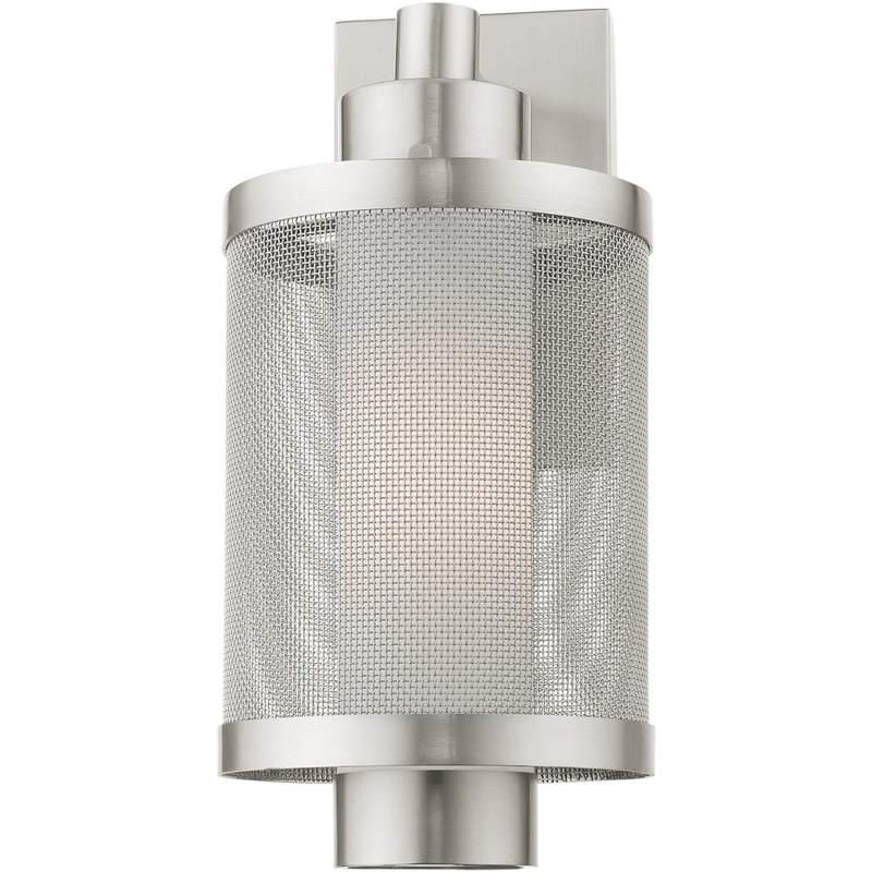 Tête de lanterne Cuamonroy, Nickel brossé, H 14,5 po x l 7 po x P 7 po