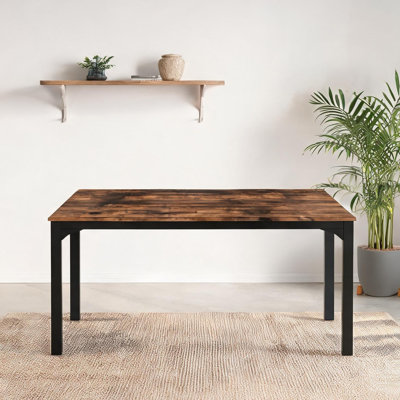 MDF and Iron Executive Desk in Deep Black, Expansive 78.8-Inch Rectangle Workstation for Dual Home Office Use, Industrial Style
