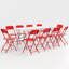 Table de salle à manger rectangulaire pliable avec 10 chaises pliantes pour un usage pique-nique intérieur et extérieur-1922773570-1922773571