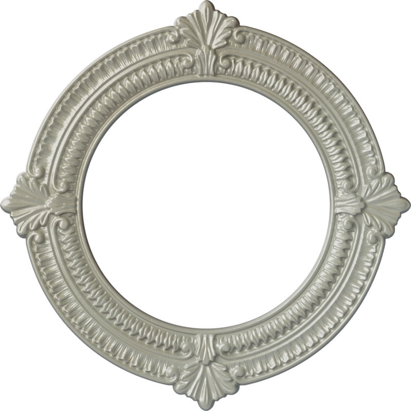 Médaillon de plafond H 13,375 po x l 13,375 po x P 0,625 po Benson, Cuivre Flash