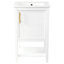 Meuble-lavabo de 20 po avec lavabo, armoire de salle de bain avec porte à fermeture douce, support de rangement et tablette ouverte-112367427