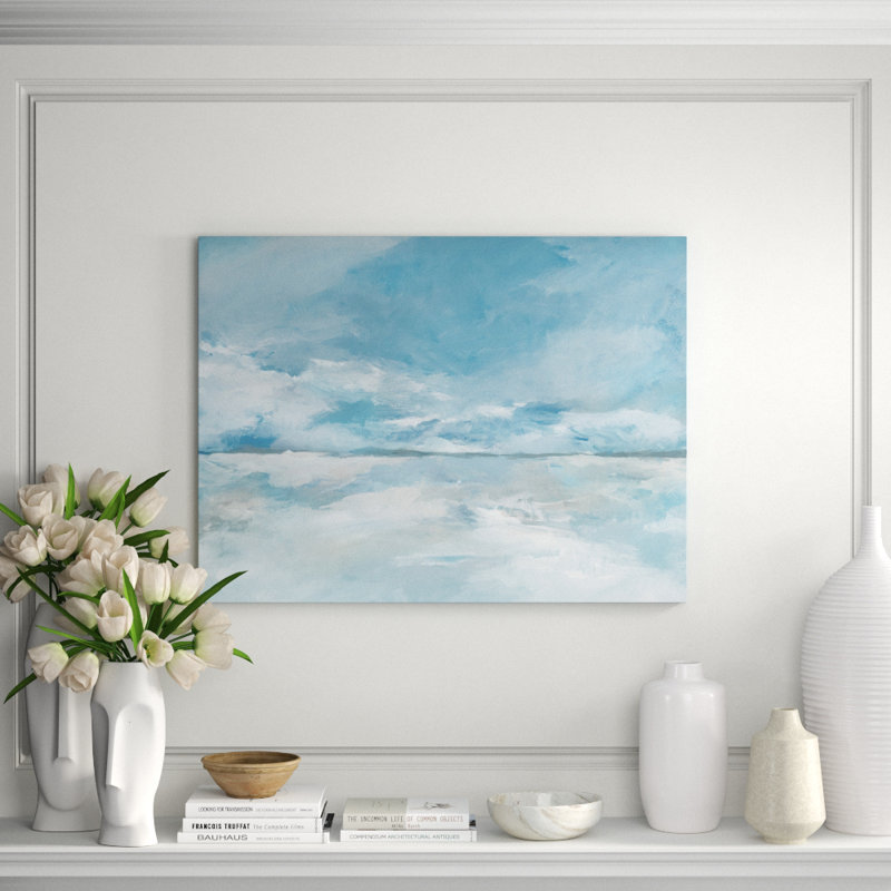 Cloudy Coast II Print by Barclay Butera, 40" H x 53" W, Image Brush Gel