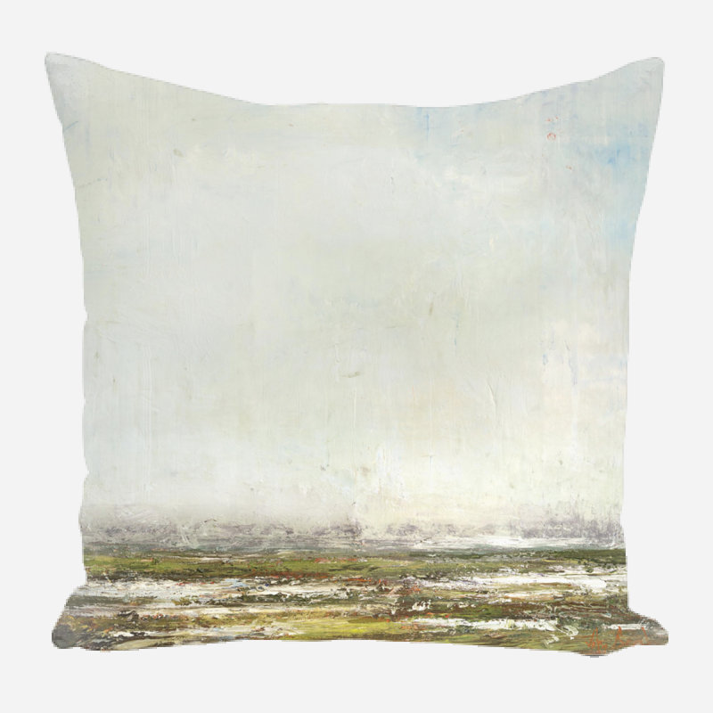 Decorative Linen Throw Pillow Linen Square Pillow Cover & Insert, 19" x 19"