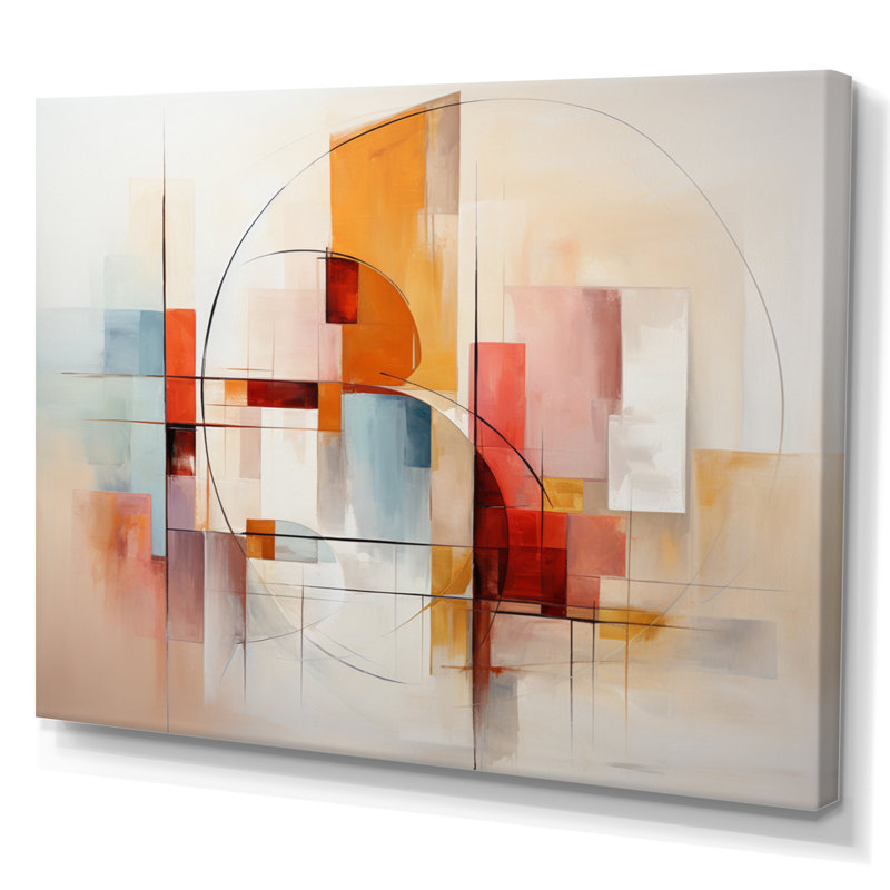 Jamas, paysage abstrait entrelacé, H 12 po x l 20 po x P 1 po, Toile tendue