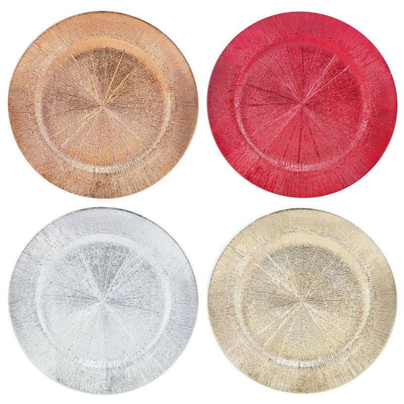 Elisabeth Solid Colour Charger, Red