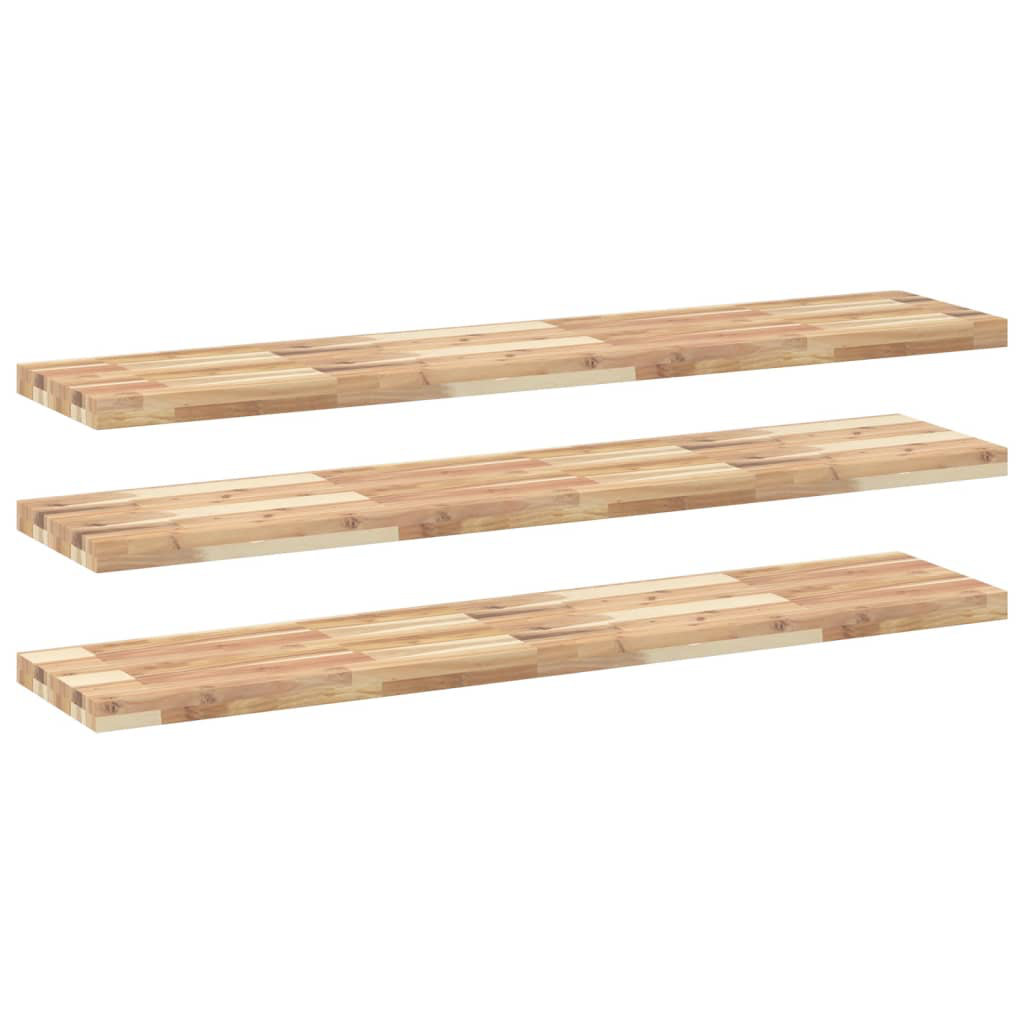 Floating Shelves 3 Pcs 60X40x4 Cm Untreated Solid Wood Acacia