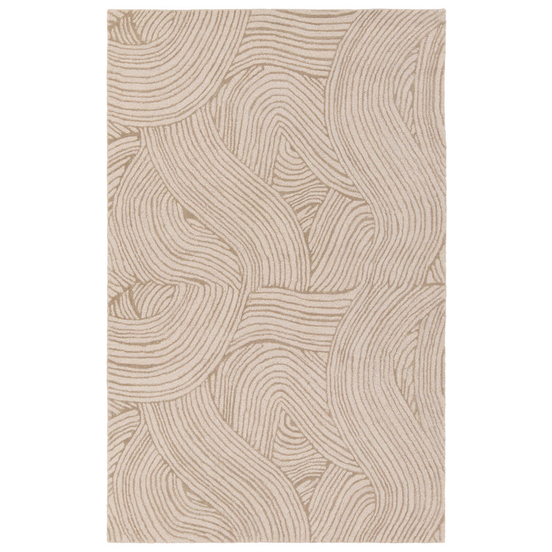 Tapis brun clair / taupe NikkiChu Linette, Rectangle 9 pi 6 po x 13 pi 6 po