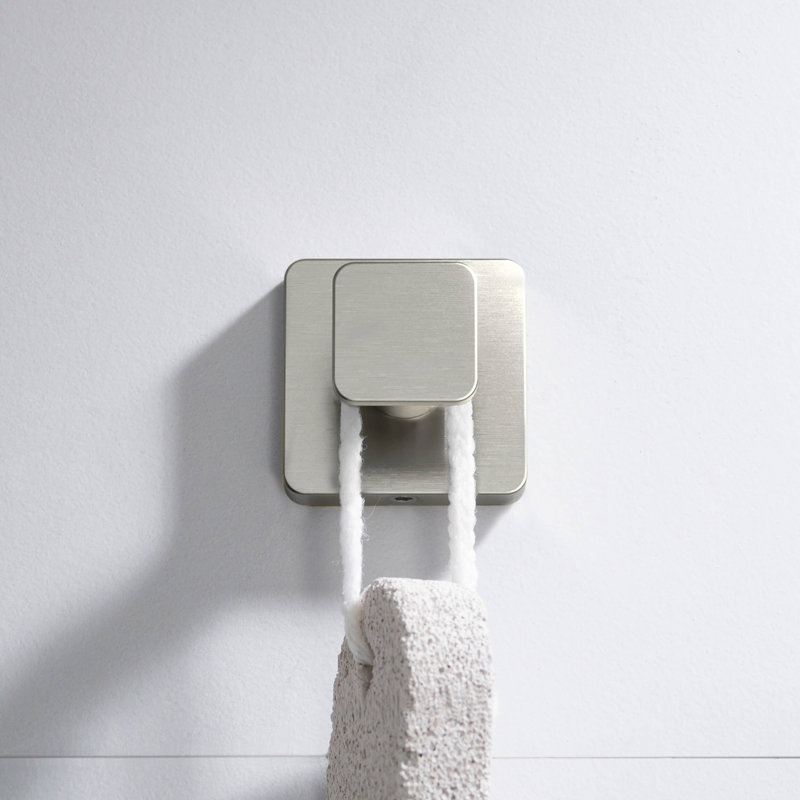 Blaze Wall Mounted Robe Hook, Brushed Nickel