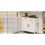 Armoire de bureau moderne - blanc avec 2 portes et tiroirs Buffet de rangement pour la cuisine pour le salon, la salle à manger pouvant contenir une cafetière, un grille-pain, un buffet, un rangement pour le papier de rechange-978636682