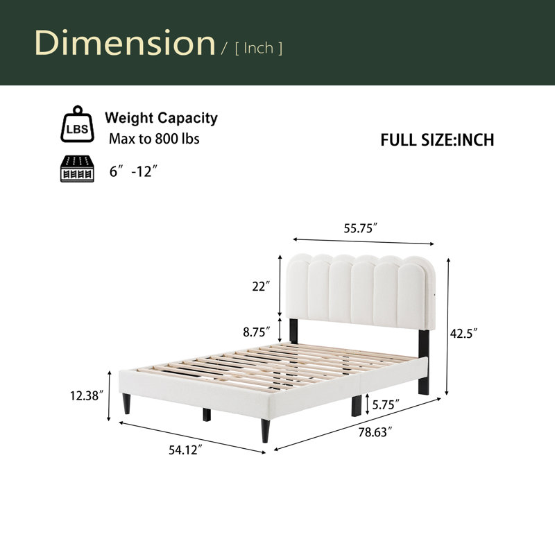 Tête de lit Lambswool Petal, Lit double