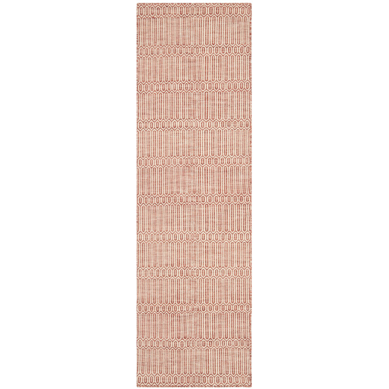 Tapis rouille Georgiana, Tapis de couloir 2 pi 3 po x 8 pi