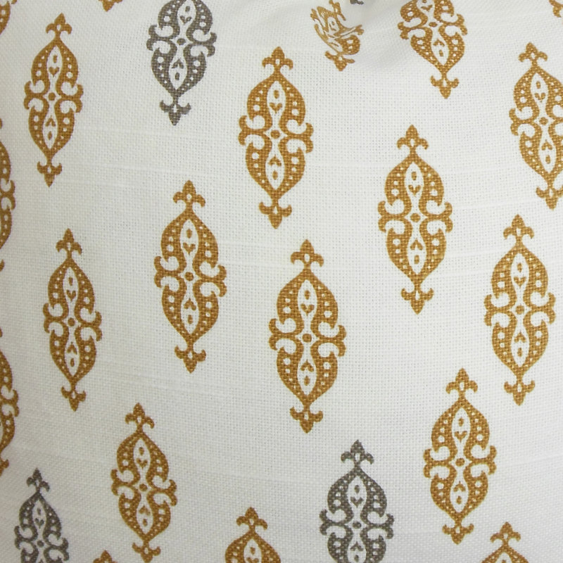 Coussin décoratif en coton géométrique ziven, Chameau, 20 po x 20 po