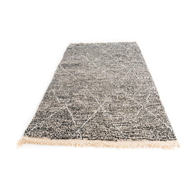 Tapis noir et blanc Nathaniel