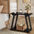 Narrow Side Table, Solid Wood End Table With 2-tier Storage (2 Pcs)-300707510-295733405