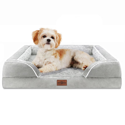  Grands lits pour chien Mousse orthopédique, lits imperméables pour grands chiens Canapé Lit confortable pour animal de compagnie avec housse amovible lavable et fond antidérapant