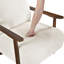 Fauteuil d'appoint 1 pièce moderne en velours côtelé beige-1028748522