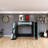 Wood Frame Full Size Loft Bed With Desk, Multi-Storage Shelves And RGB Light-1065565892